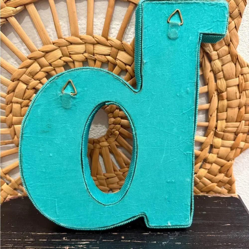Anthropologie Quilted Colorful Alphabet Wall Decor Letter B